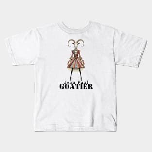 Jean Paul Goatier Fashion Designer Goat Billy Goat Gift For Goat Lover Anthropomorphic Kids T-Shirt